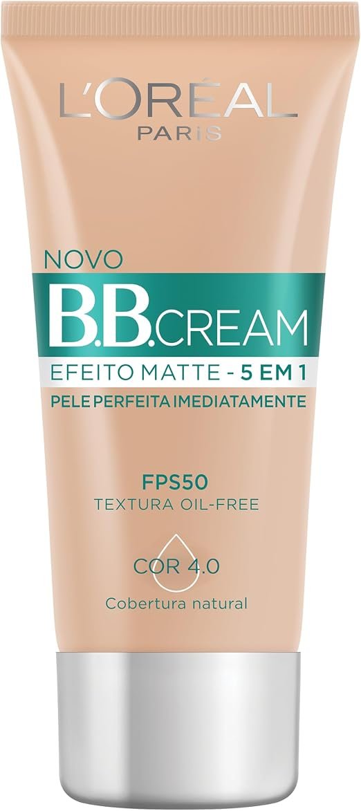 base bb cream efeito matte fps 50 cor média