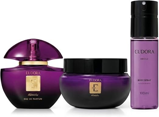 Combo Eudora Absolu: Eau de Parfum 75ml + Creme Hidratante Corporal 200g + Body Spray 100ml