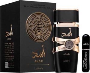 perfume asad lattafa masculino eau de parfum 100ml original + atomizador recarregável 5ml
